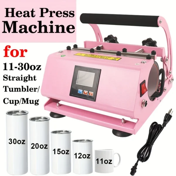 Prensa presión Térmica Cilíndrica Rosa 20oz, 30 oz - Image 7