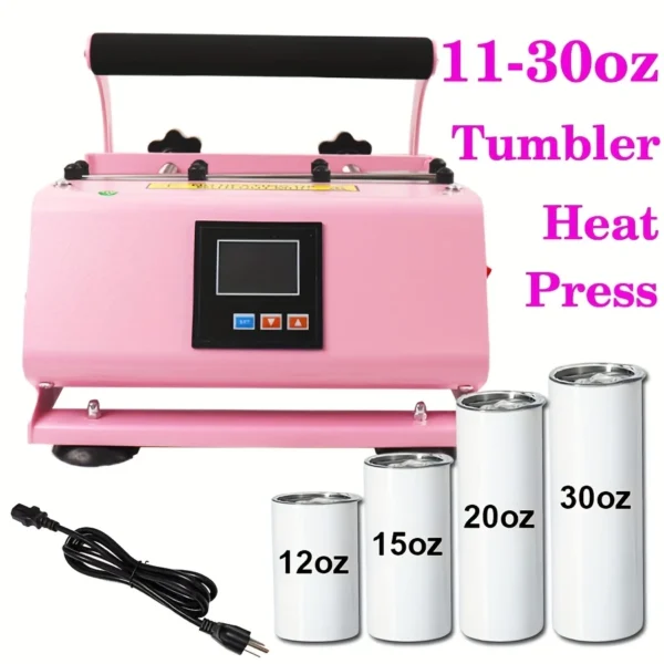 Prensa presión Térmica Cilíndrica Rosa 20oz, 30 oz - Image 6