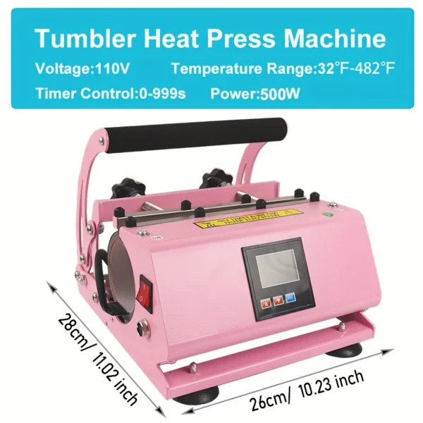 Prensa presión Térmica Cilíndrica Rosa 20oz, 30 oz - Image 9