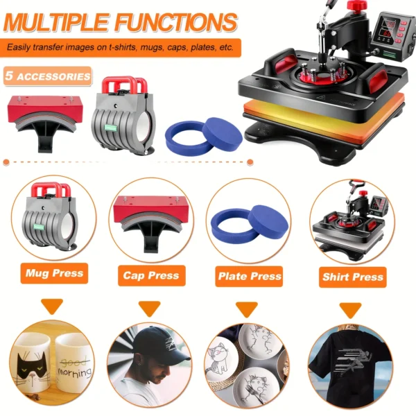 Máquina de Presión Térmica Multifuncional 6 en 1 de 360 grados - Image 6