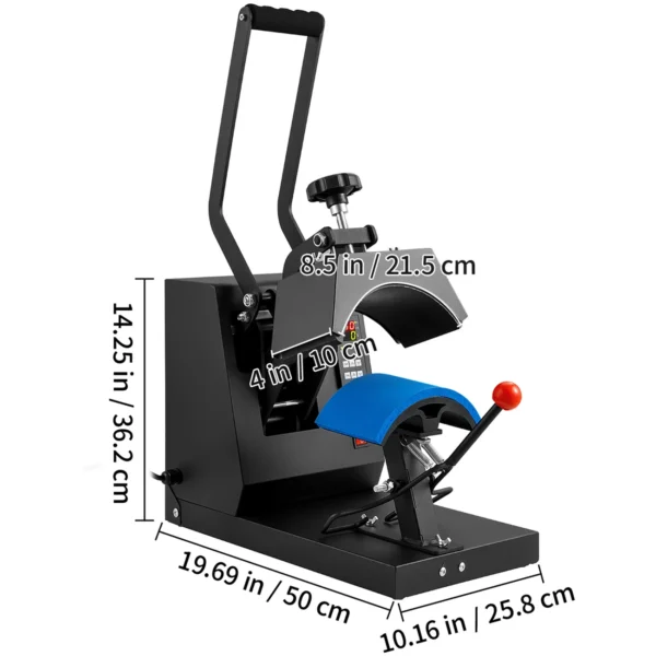 Máquina Térmica de Gorras 4 en 1 VEVOR Transferencia de Sublimación 6 x 3 Pulgadas - Image 8