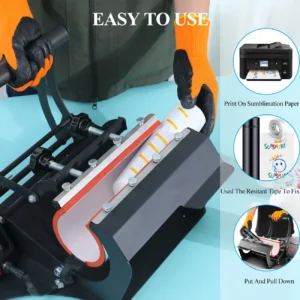 Prensa Cilíndrica 3 en 1 Easy Multifuncional 110v 220v para sublimación