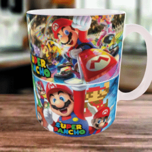 Super Mario Bros 💖 Taza Blanca Sublimada 11oz