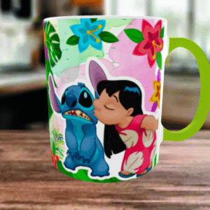 Lilo & Sticht love 💖 Taza Blanca Sublimada 11oz
